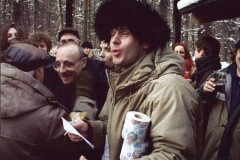Tomasz Schimscheiner i Marcel Łoziński na ognisku